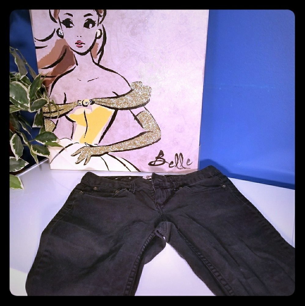 Black long bootcut jeans